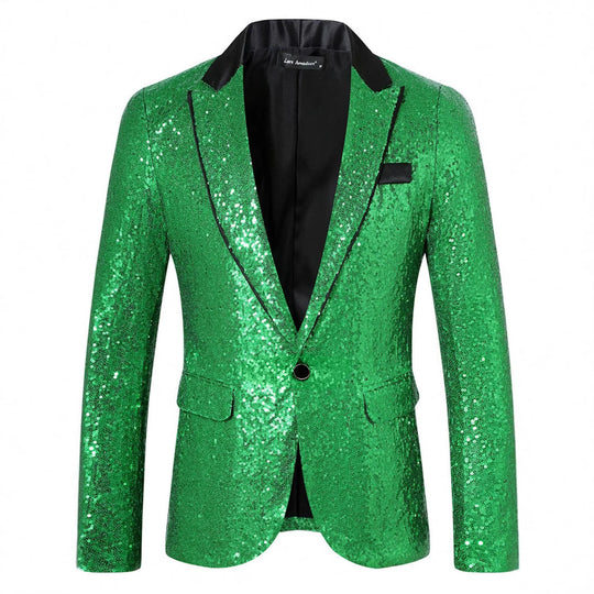 Herren Glamouröser Paillettenblazer EB