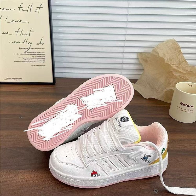 Damen Sneakers im modernen Sportdesign mit farbigen Applikationen EB