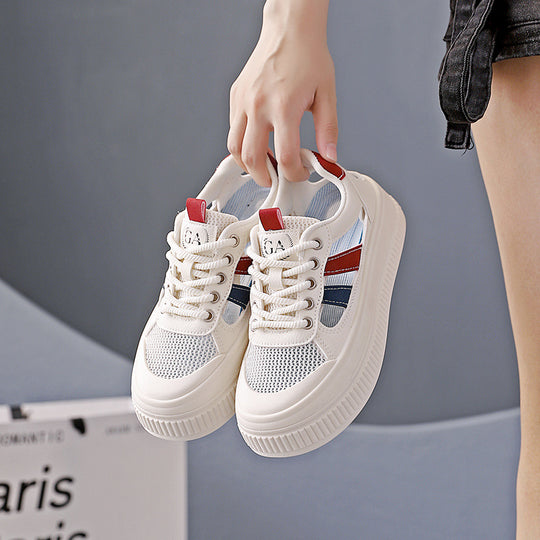 Damen Modische Sneaker mit luftiger Mesh-Oberfläche und flexiblem Sohlenprofil EB