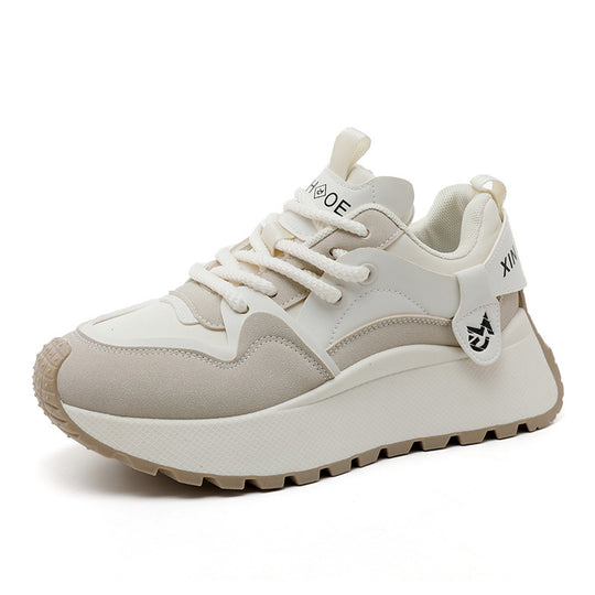 Damen modische Chunky Sneakers mit sportlichem Design und atmungsaktiver Oberflächenstruktur EB