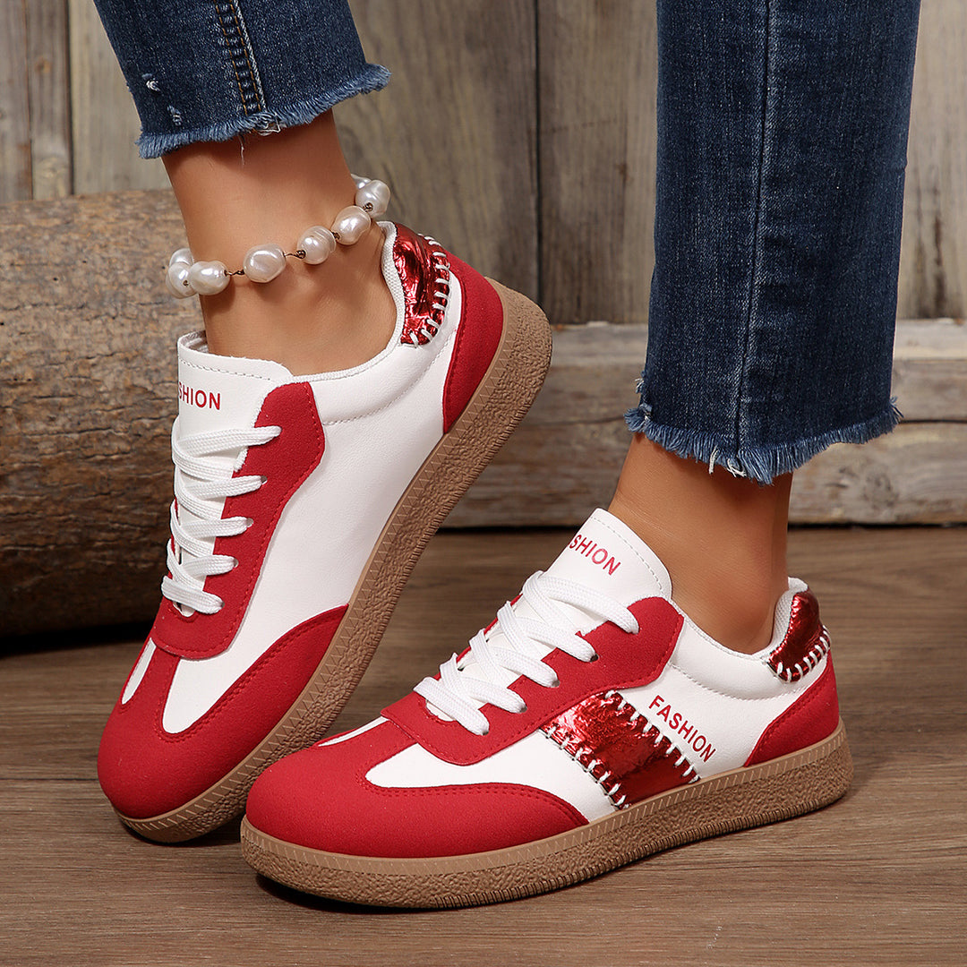 Damen modische Sneakers mit atmungsaktiver Struktur und rutschfester Sohle EB