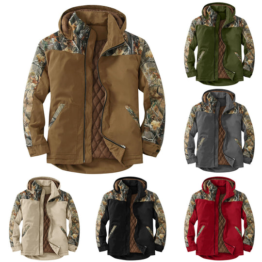 Damen wetterfeste Outdoorjacke mit vielseitigem Camouflage-Design EB