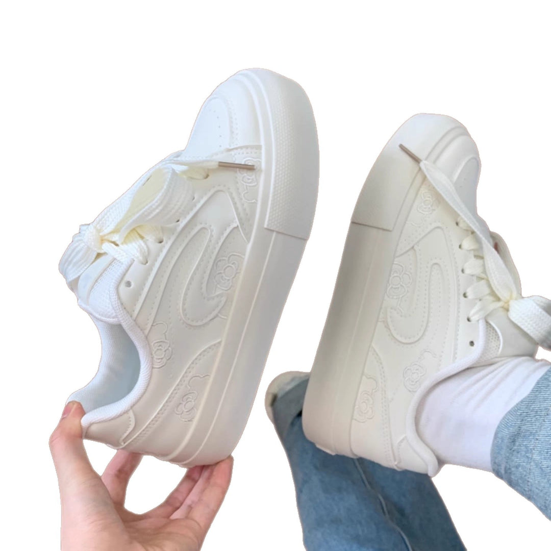 Damen Sneakers mit verspieltem Blumendessin und dämpfender Sohle EB