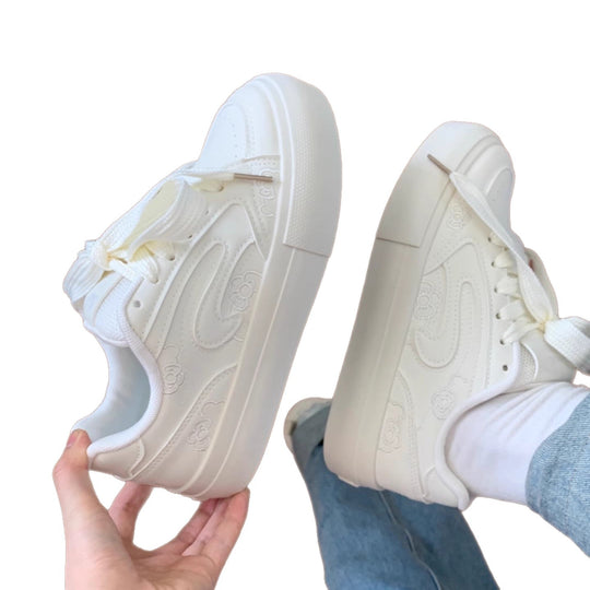 Damen Sneakers mit verspieltem Blumendessin und dämpfender Sohle EB