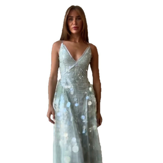 Damen Glamouröses Abendkleid mit funkelnden Details EB