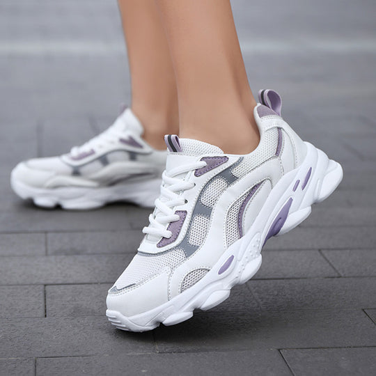 Damen sportive Komfort-Sneaker mit atmungsaktivem Obermaterial und dämpfender Sohle EB