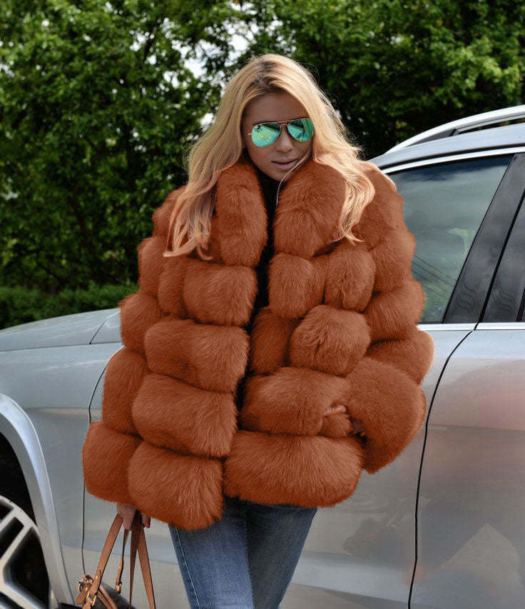 Damen Kunstpelz Bauschjacke EB