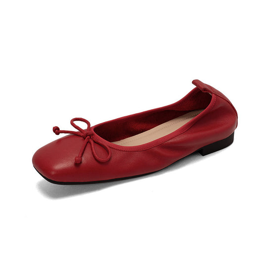 Damen Bequeme und stilvolle Ballerinas mit Schleifenakzent EB