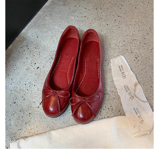 Damen Ballerinas mit dekorativem Schleifenakzent und ergonomischer Innensohle EB