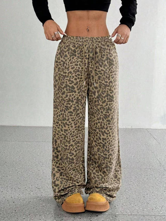 Damen Modische Palazzo-Hose mit grafischem Muster EB