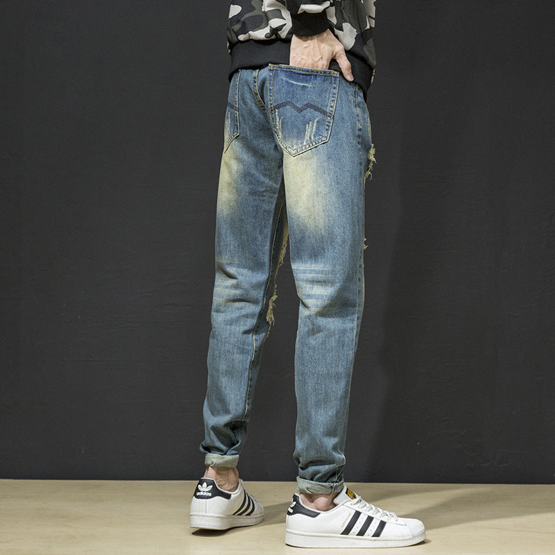 Herren Ripped Slim Fit Jeans im lässigen Streetstyle EB