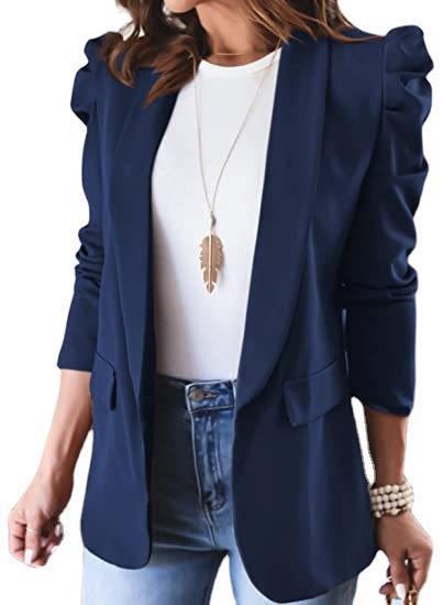 Damen Blazer mit puffärmeligem Design und elegantem Schnitt EB