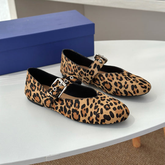 Damen elegante Ballerinas mit modischem Schnallen-Detail EB