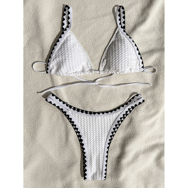 Damen Triangel-Bikini mit raffinierten Kontrastdetails EB