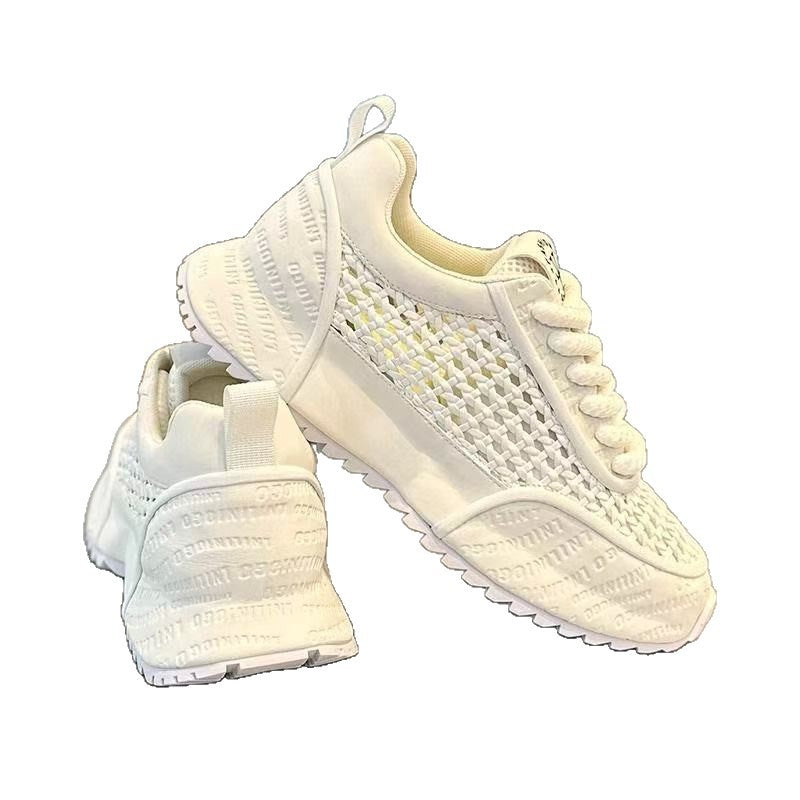 Damen Sportliche Sneaker mit atmungsaktiver Netzstruktur und dämpfender Sohle EB