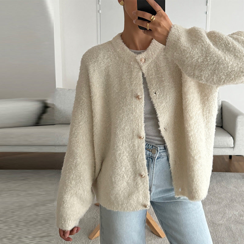 Damen Kuschelige Strickjacke im Oversized-Style EB