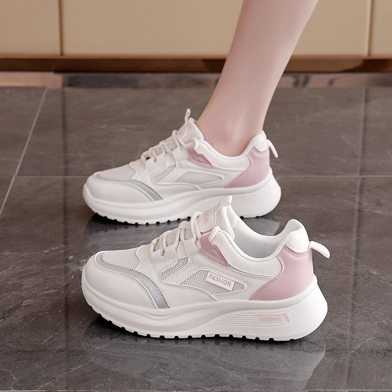 Damen modische Sneakers mit atmungsaktiver Mesh-Oberfläche und gepolsterter Sohle EB