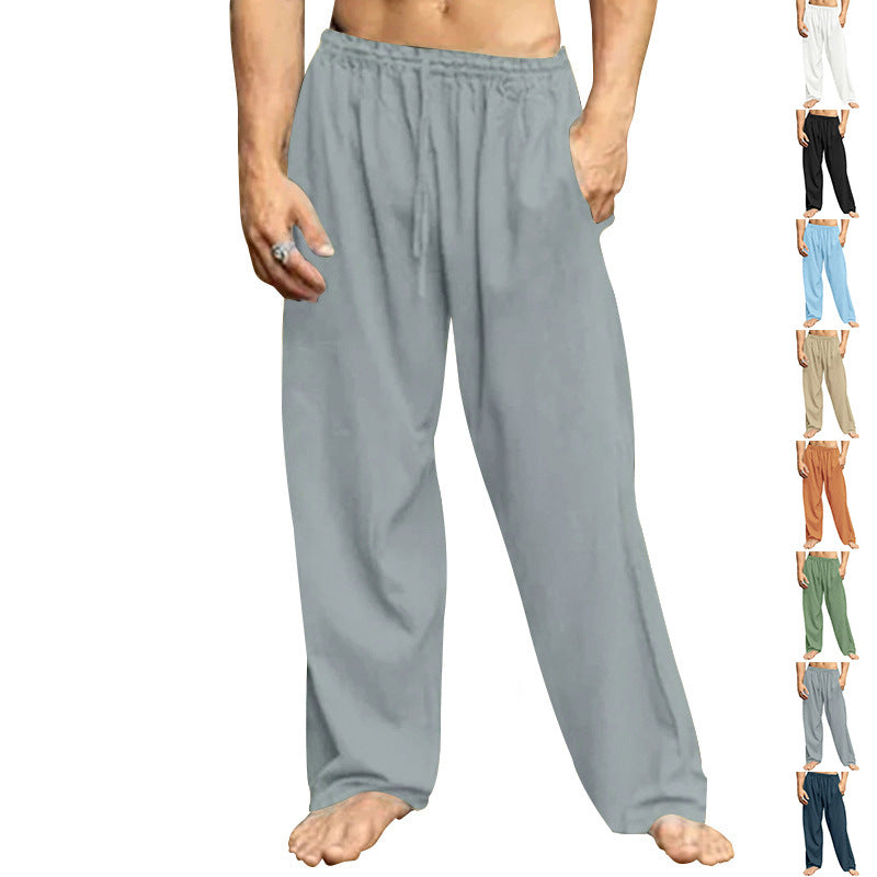 Herren bequeme Freizeit-Hose mit elastischem Bund und seitlichen Eingrifftaschen EB