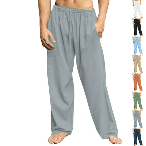 Herren bequeme Freizeit-Hose mit elastischem Bund und seitlichen Eingrifftaschen EB