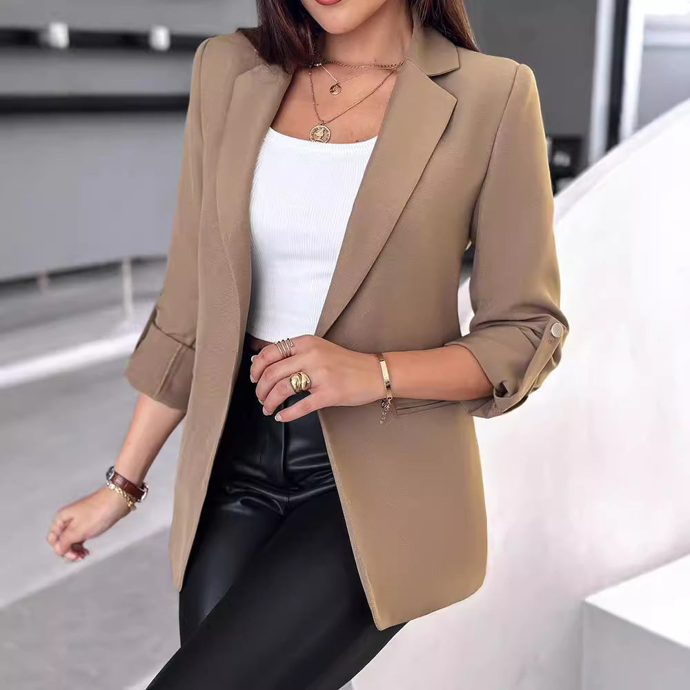 Damen Eleganter Blazer mit modischem Schnitt und praktischen Details EB