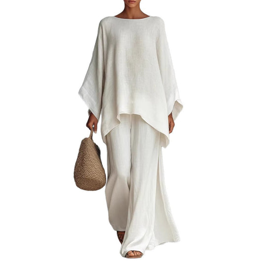 Damen luftiges Set aus weichem Stoff mit weitem Schnitt EB
