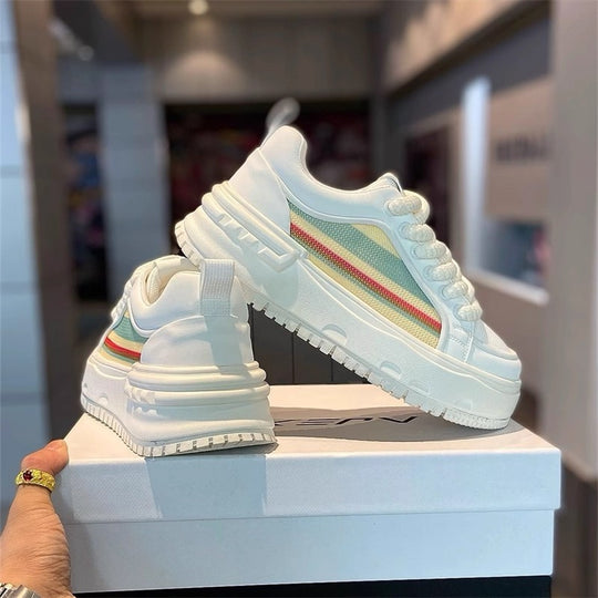 Damen Bequeme Chunky Sneakers mit gepolsterter Sohle und sportlichem Design EB