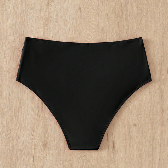 Damen Hohe Taille Bikinihose mit Rüschendesign EB