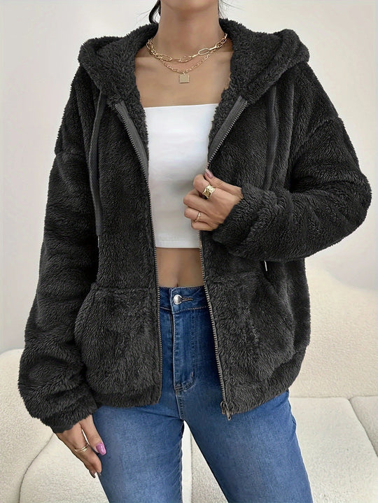 Damen Kuscheljacke mit hoher Wärmeisolation und großzügigen Taschen EB