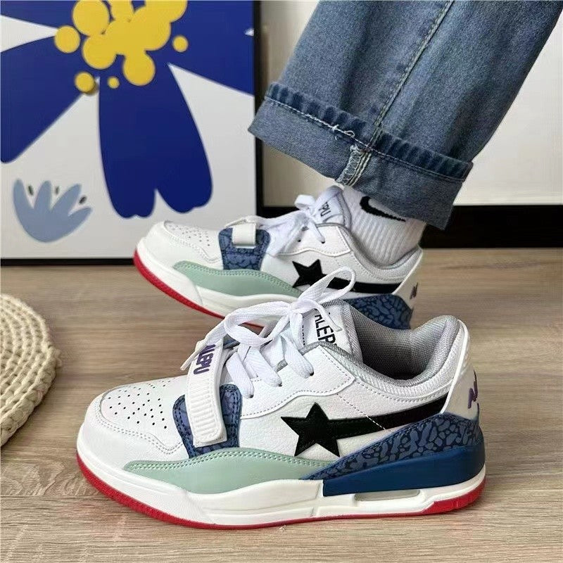 Damen Sneakers mit innovativem Klettverschluss und stilvollem Sternen-Design EB