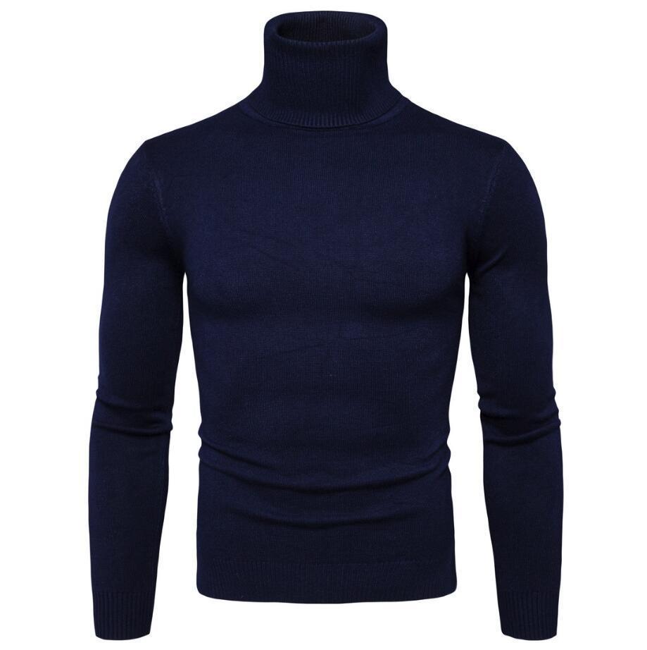 Herren Rollkragenpullover aus feiner Strickware EB