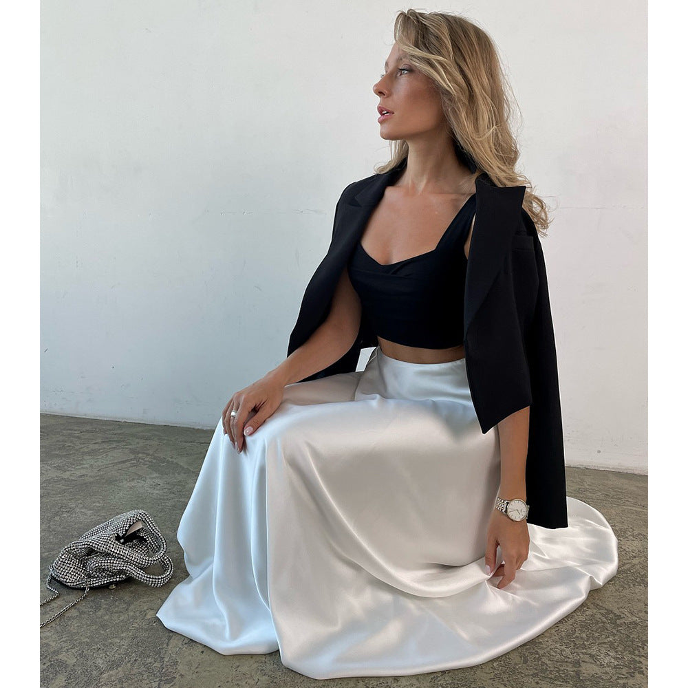 Damen elegantermaxirock mit fließendem Schnitt EB