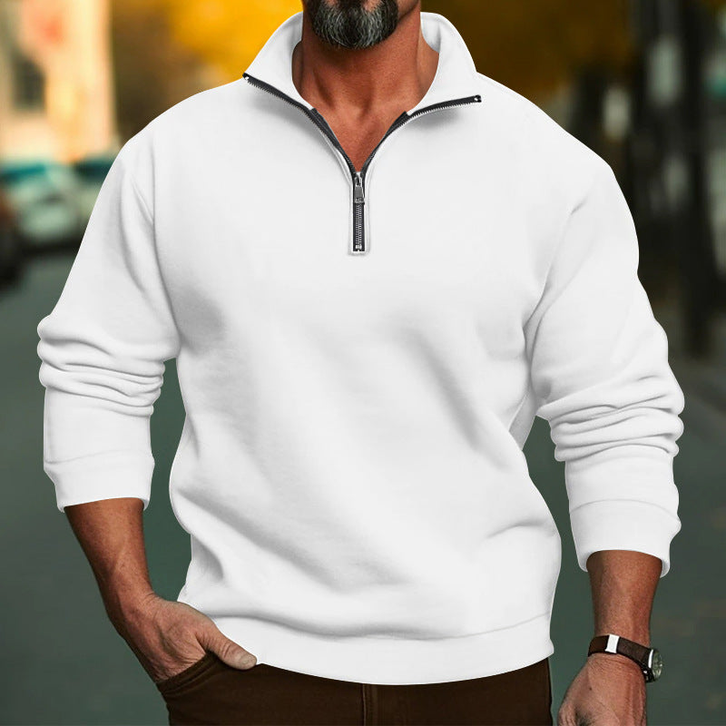 Herren Freizeit-Hoodie mit Reißverschluss und elastischen Bündchen EB