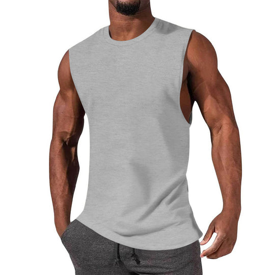 Herren nan athletisches Tanktop mit extra tiefem Armanschnitt und elastischem Baumwollmix EB
