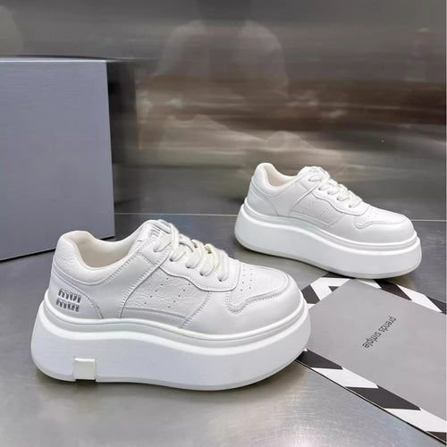 Damen Chunky Sneaker mit hoher Plattform und atmungsaktiver Obermaterialstruktur EB