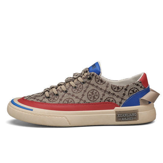 Damen modische Freizeitsneaker mit kreativem Muster und robustem Profil EB