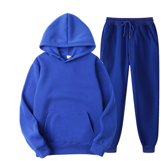 Unisex nan gemütliches Hoodie-Jogginganzug-Set mit Kängurutasche, elastischem Tunnelzugbund und gerippten Bündchen EB