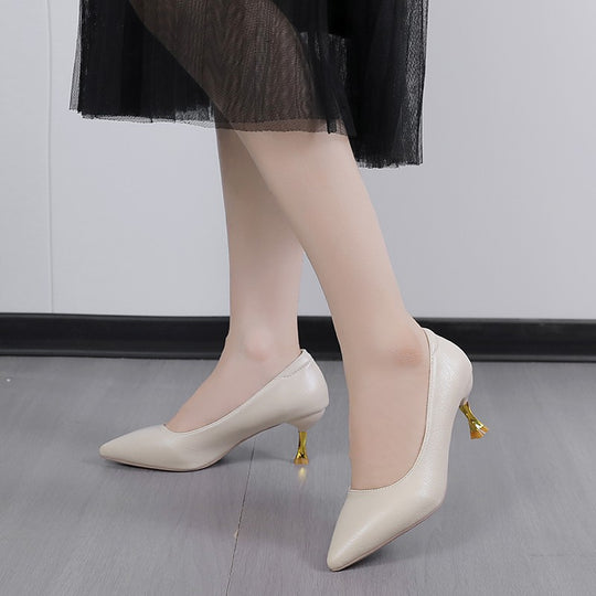 Damen Elegante Pumps mit einzigartigem Absatzdesign EB