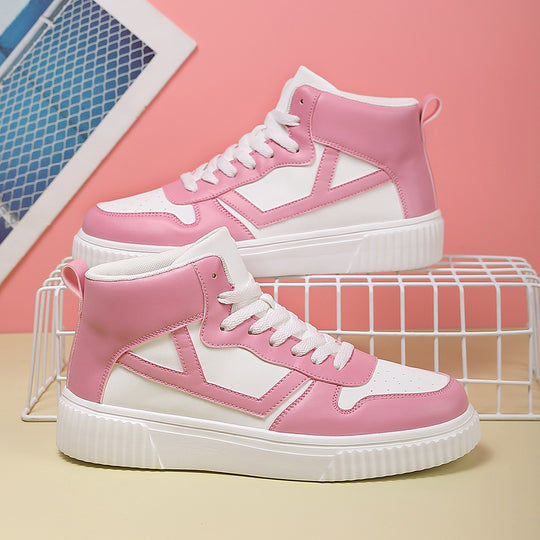 Damen Hochwertige High-Top Sneakers mit trendigem Design und komfortabler Sohle EB