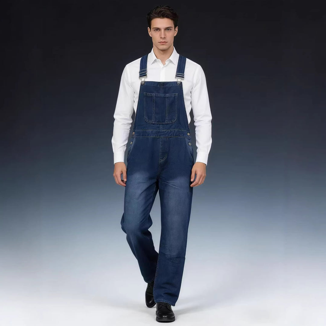 Herren Lässige Baumwoll-Latzhose EB