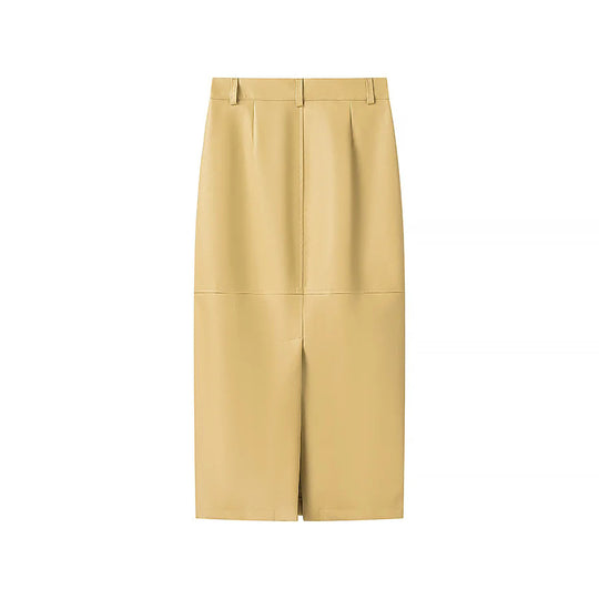 Damen elegante Kunstledermantel EB