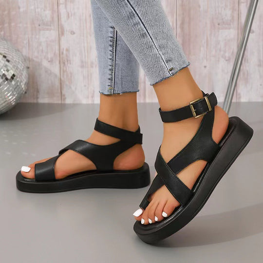 Damen Komfort-Sandalen mit praktischem Riemenverschluss EB