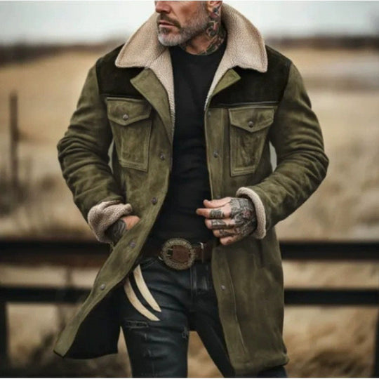 EB | Mid-Length Tailored Jacket Schafslederkragen Button Front Jacket