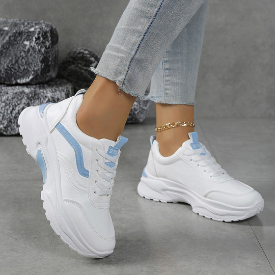 Damen Sportliche Sneakers mit atmungsaktiver Oberflächenstruktur und trendigem Dämpfungssystem EB