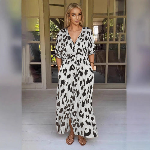EB | Leopard-Kleid Grenzüberschreitendes Leopardenmuster Kleid