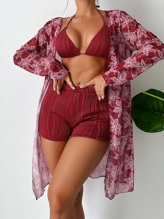 Damen Strandkleid mit floralem Muster EB