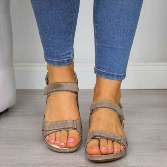 Damen Bequeme Badesandalen mit verstellbaren Riemen EB