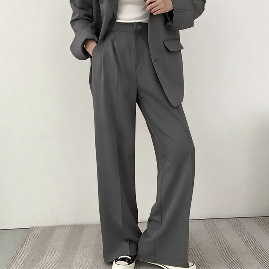 Damen elegantes Blazer-Set mit weitem Schnitt EB