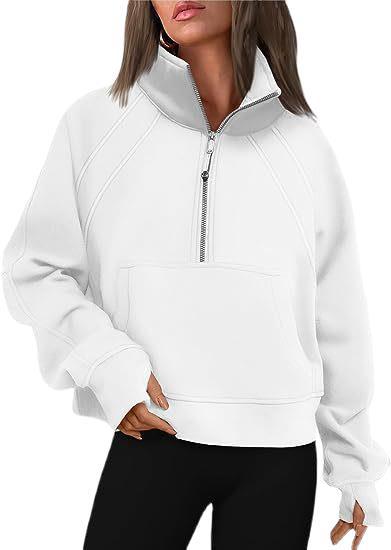 Damen Hoodie mit hohem Kragen und Reißverschluss EB