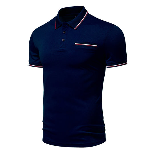 Herren Poloshirt mit kontrastierenden Akzenten und modernem Schnitt EB