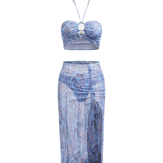 Damen Strandoutfit mit Paisley-Muster EB